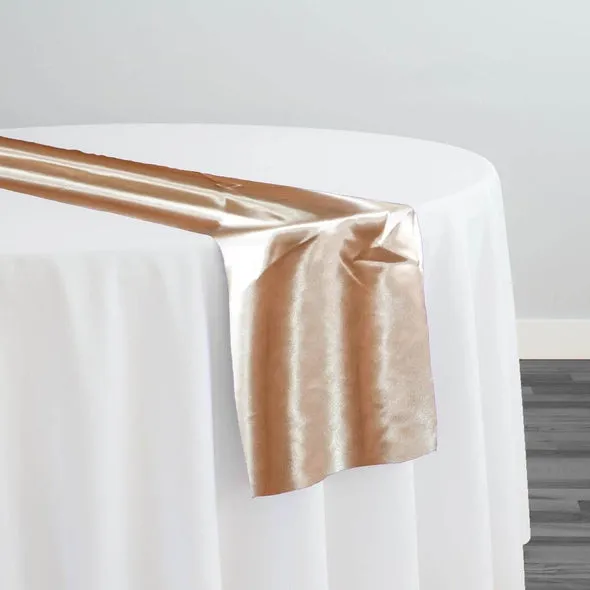 10pcs - Bridal Satin Table Runner 14"x108" - Gold 901