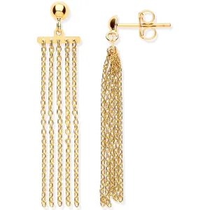 9ct Yellow Gold Tassel Drop Earrings