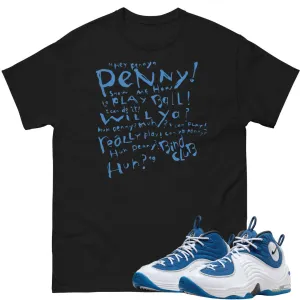 Air Penny 2 Atlantic Blue "Script" Shirt