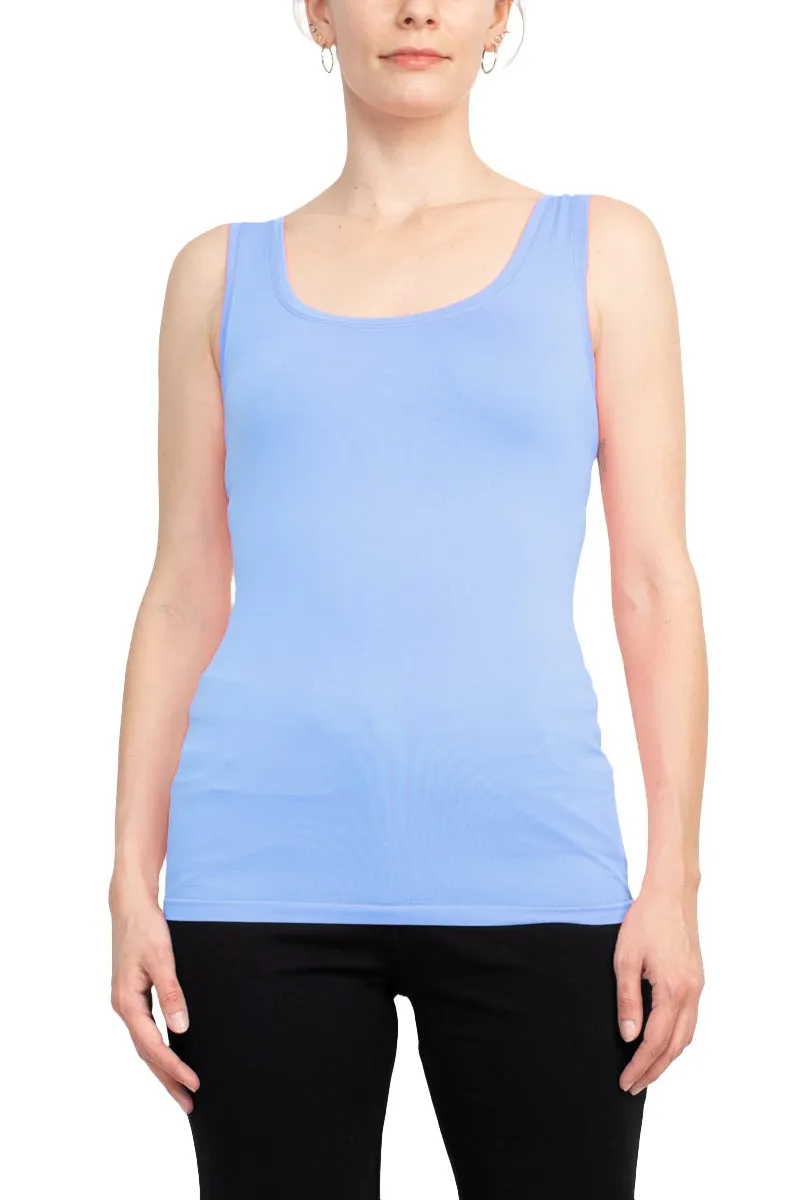 Alberto Makali Square Neck Sleeveless Solid Spandex Top - Wholesale