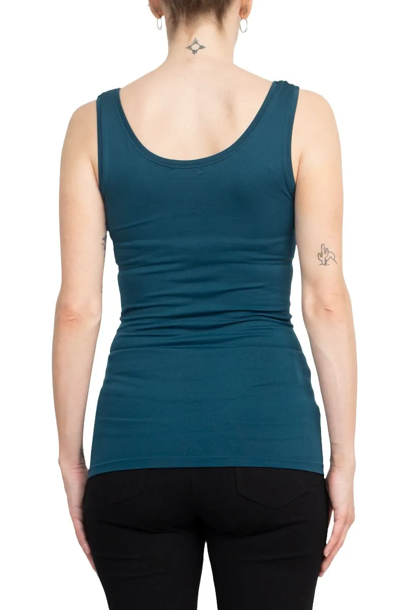 Alberto Makali Square Neck Sleeveless Solid Spandex Top - Wholesale