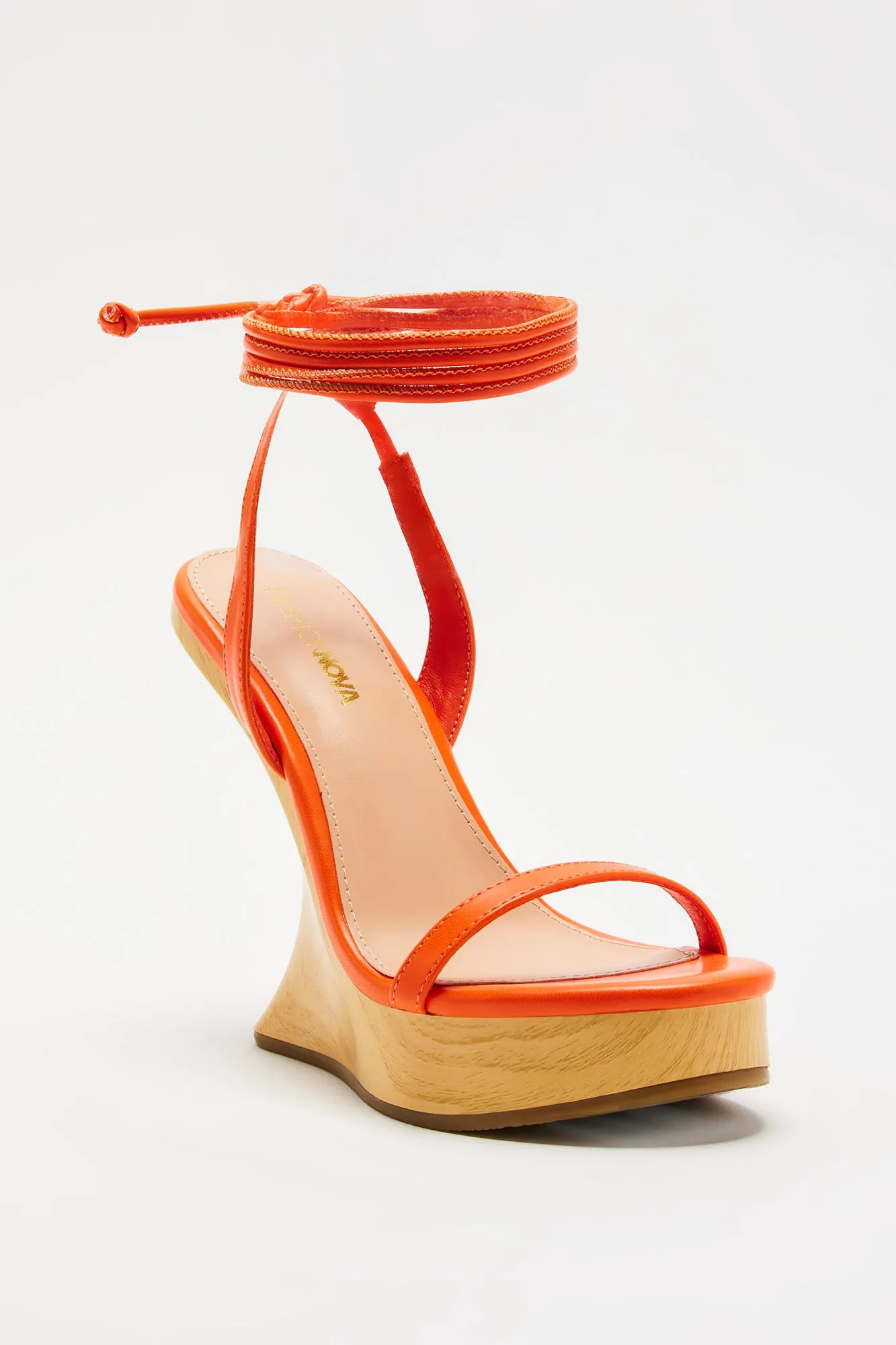 Arosa Wrap Up Wedges - Orange