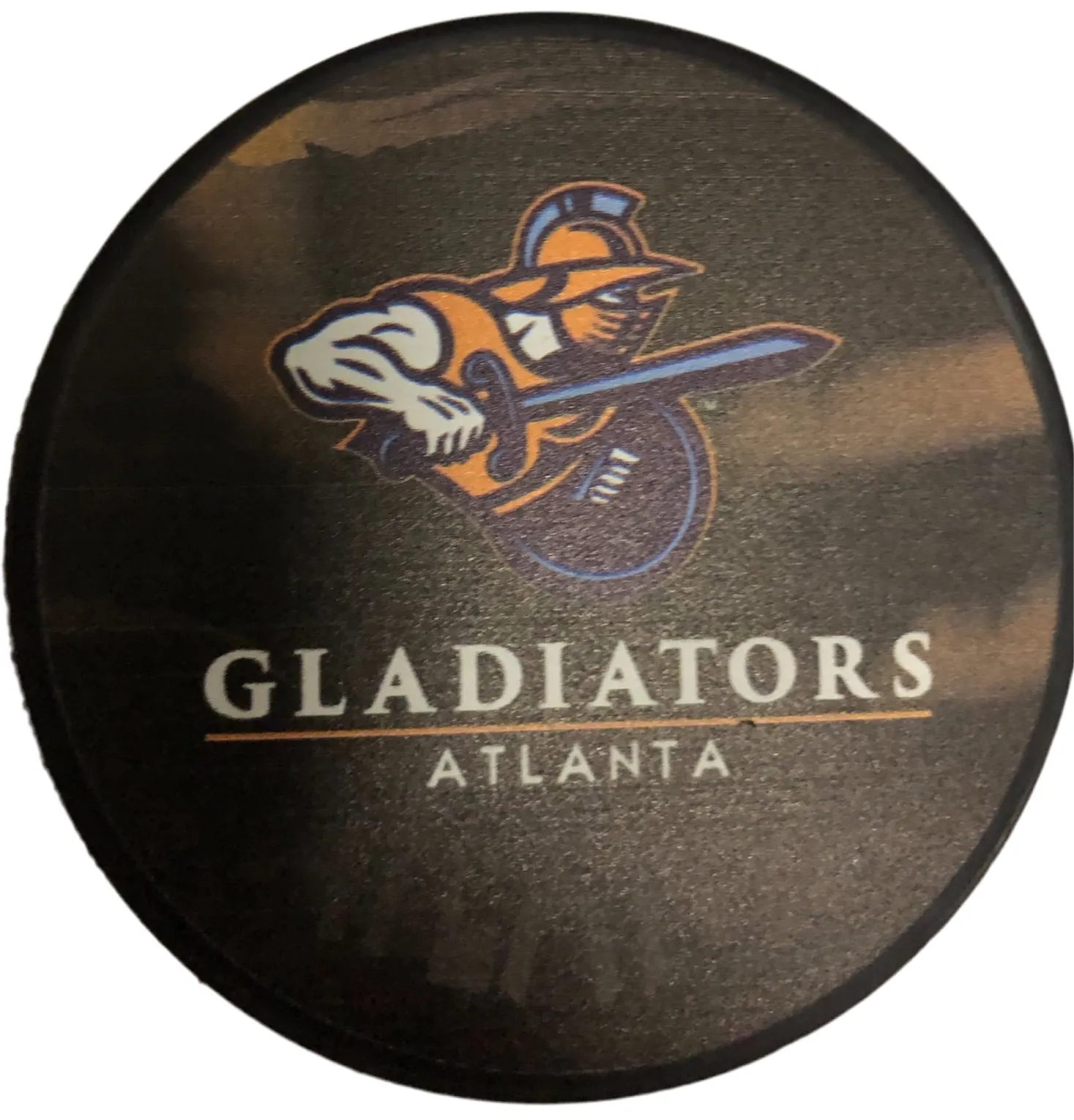 Atlanta Gladiators Brown Reflection Puck