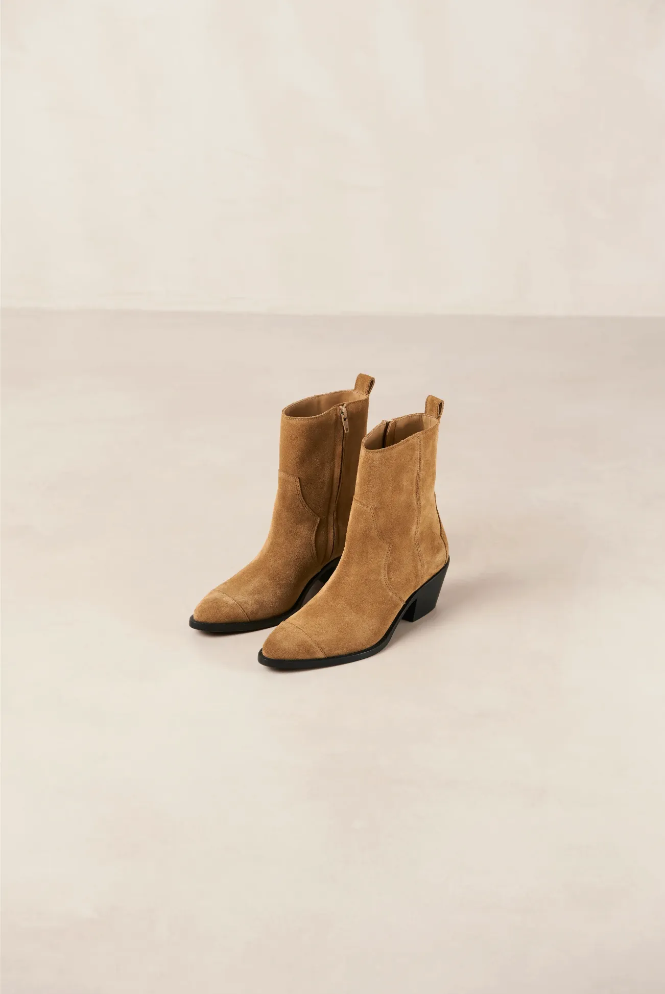 Austin Suede Tan Leather Ankle Boots