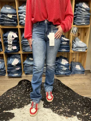 Ava HR Ankle Straight Jeans