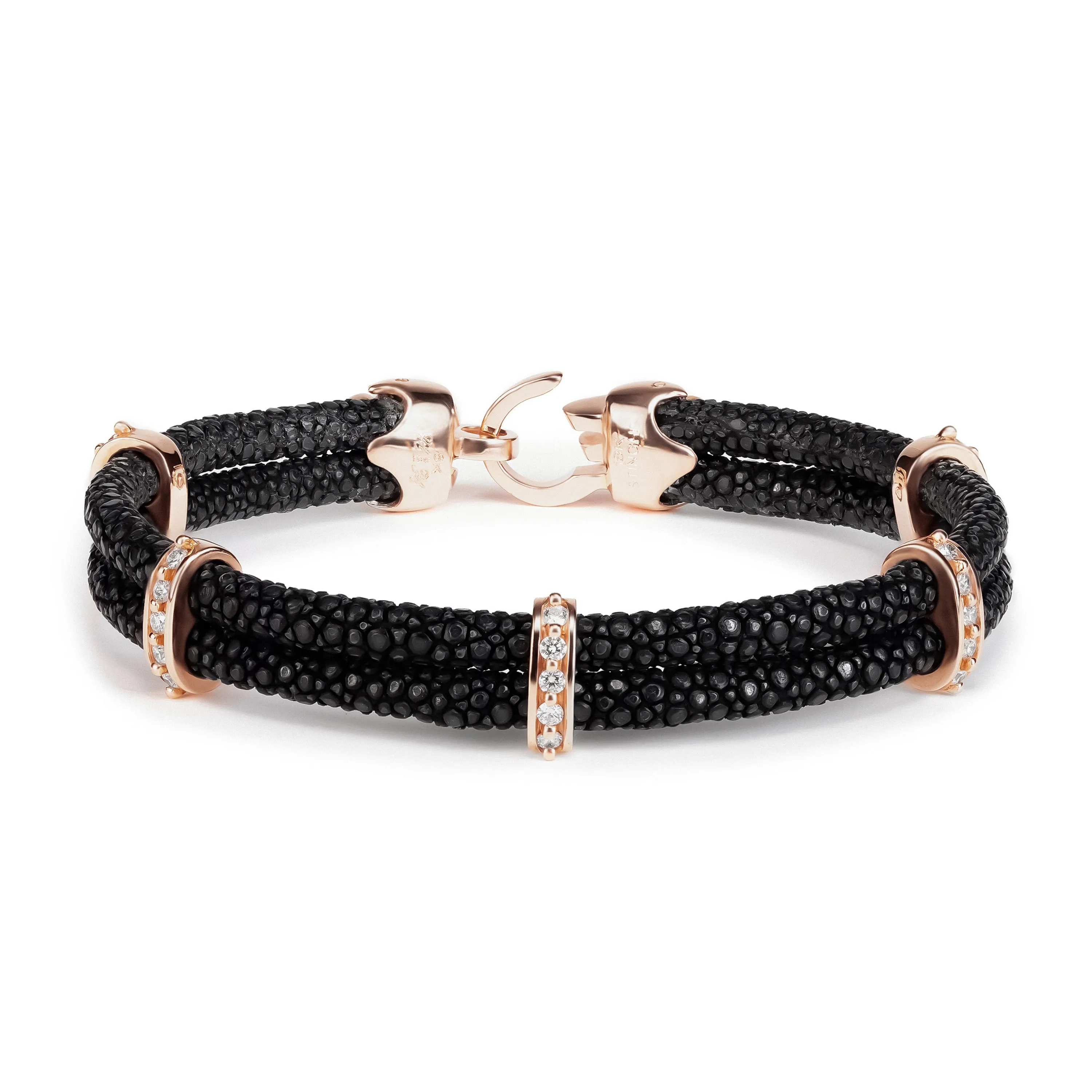 B452 StingHD Black Rose Gold Diamonds