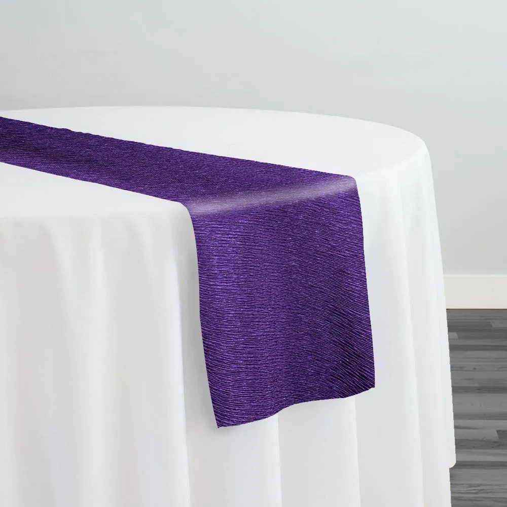 Bella Crepe Table Runner in Purple