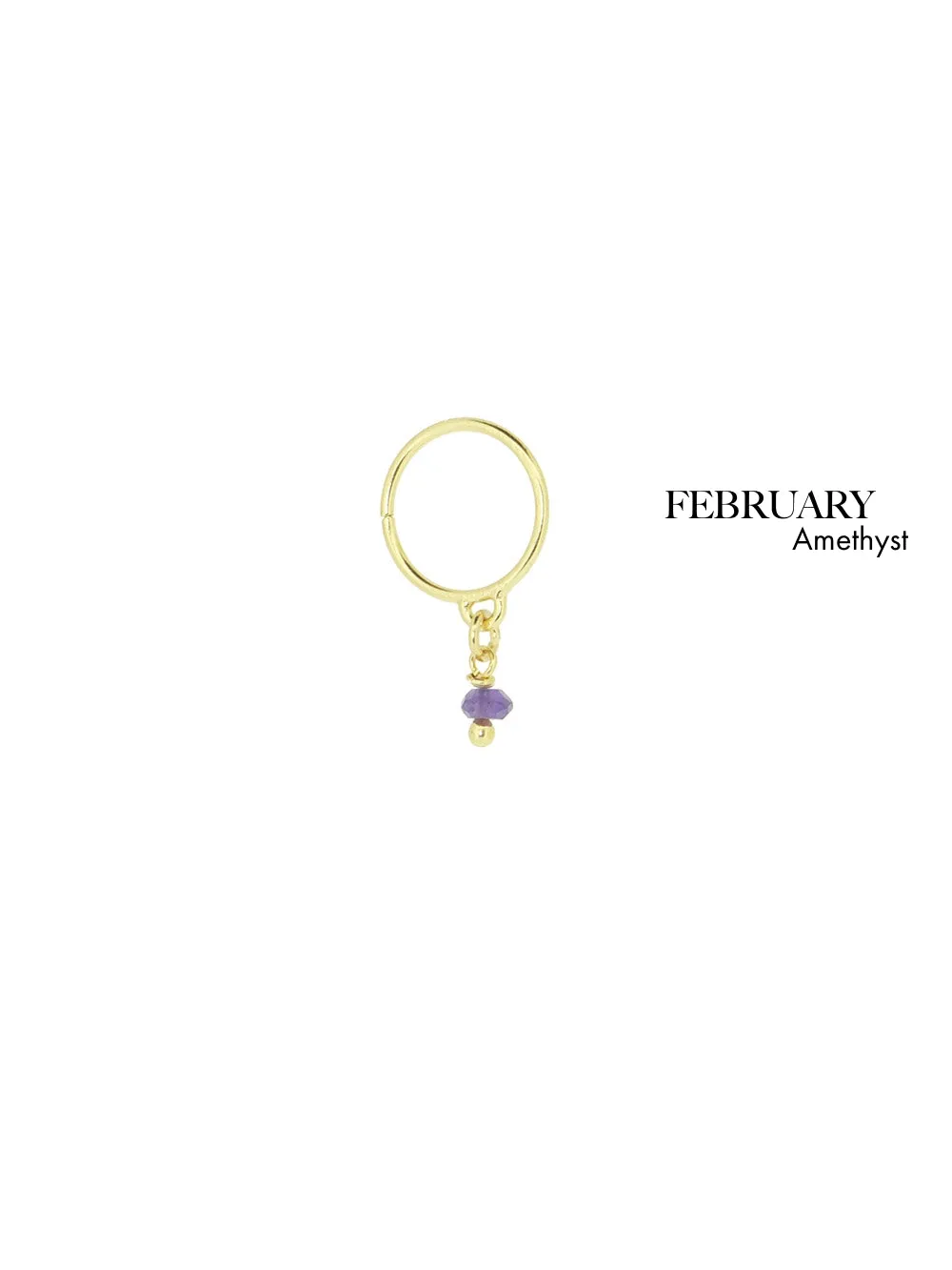 Bestie Birthstone February - Amethyst | 14K Gold Plated