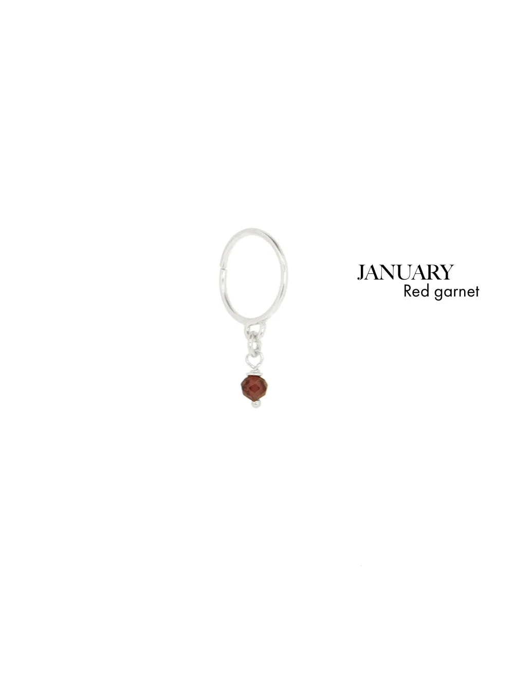 Bestie Birthstone January - Red Garnet | 925 Sterling Silver