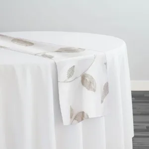 Birch Leaf Table Runner in Taupe