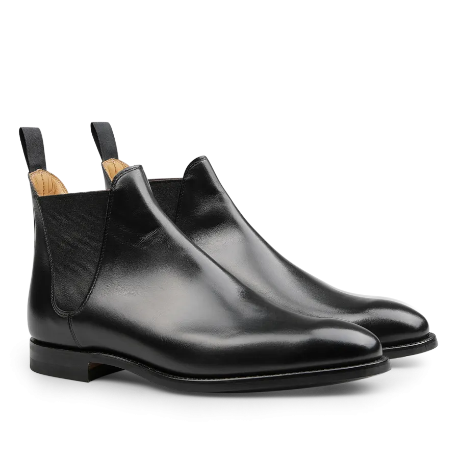 Black Calf Leather Chelsea VIII Boots