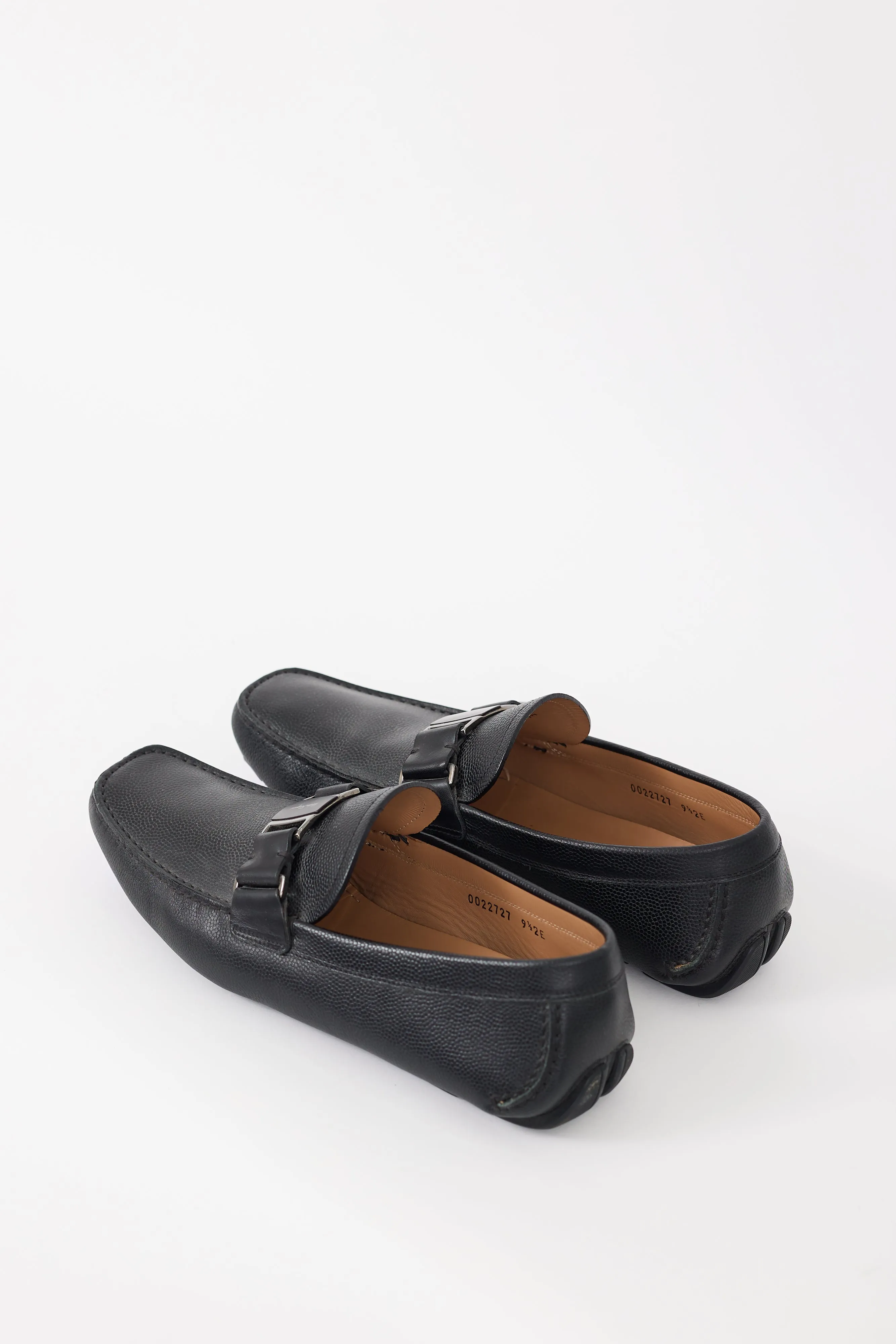 Black Leather Sardegna Driver Loafer