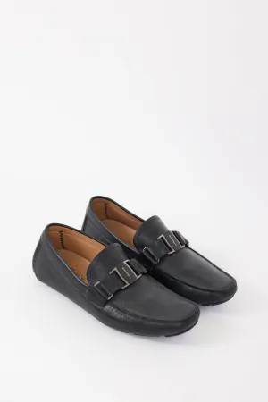 Black Leather Sardegna Driver Loafer