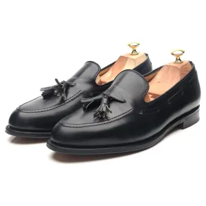 Black Leather Tassel Loafers UK 11 E