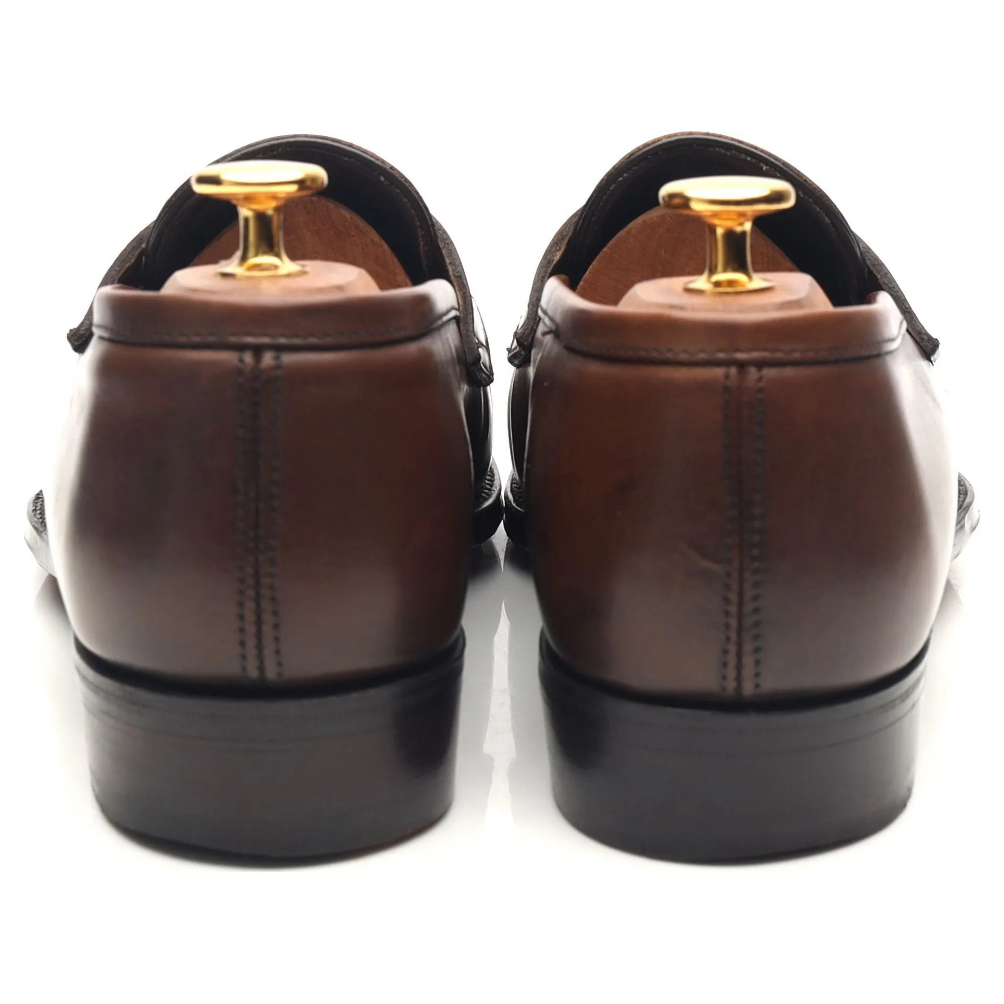 'Bradley II' Dark Brown Leather Loafers UK 5 E