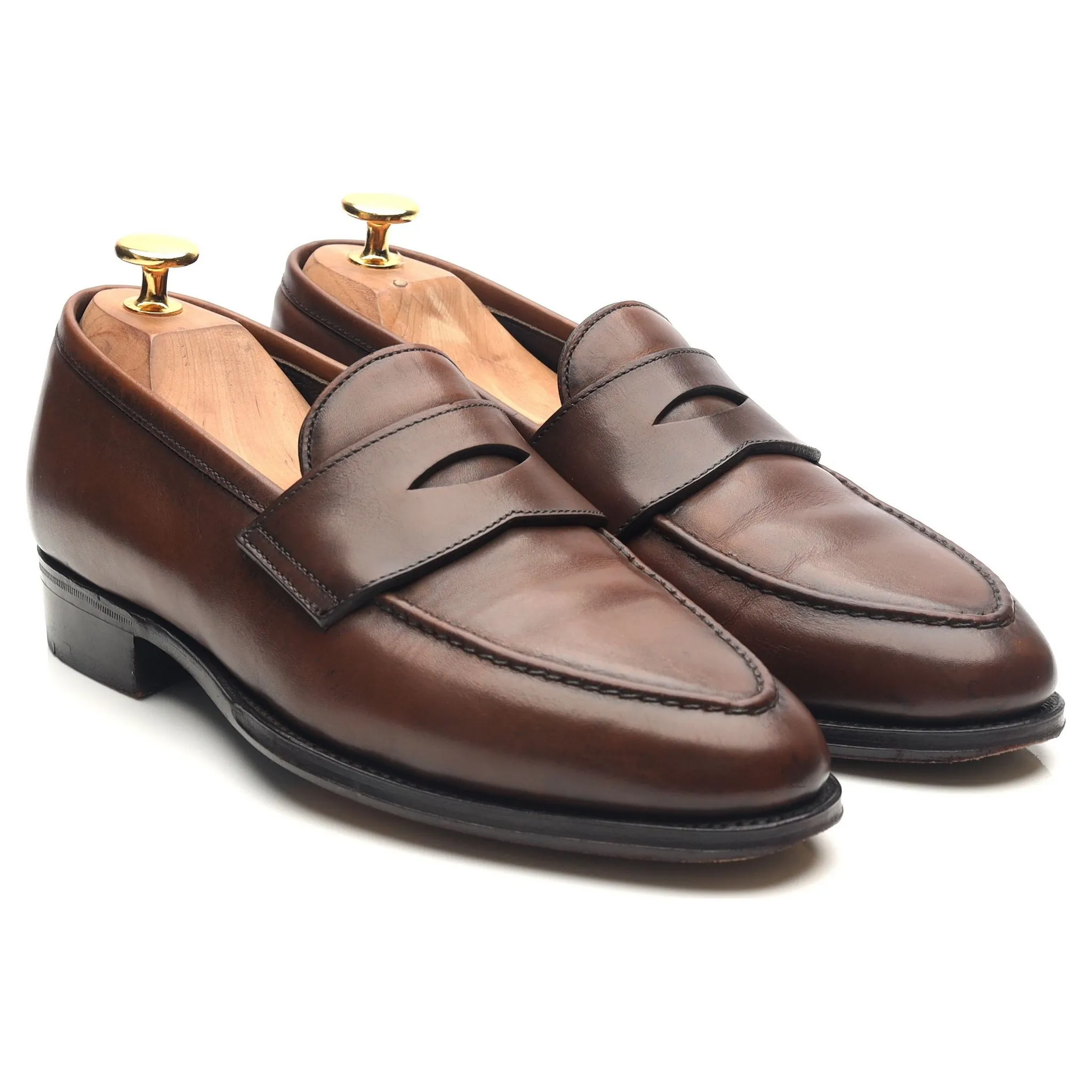 'Bradley II' Dark Brown Leather Loafers UK 5 E