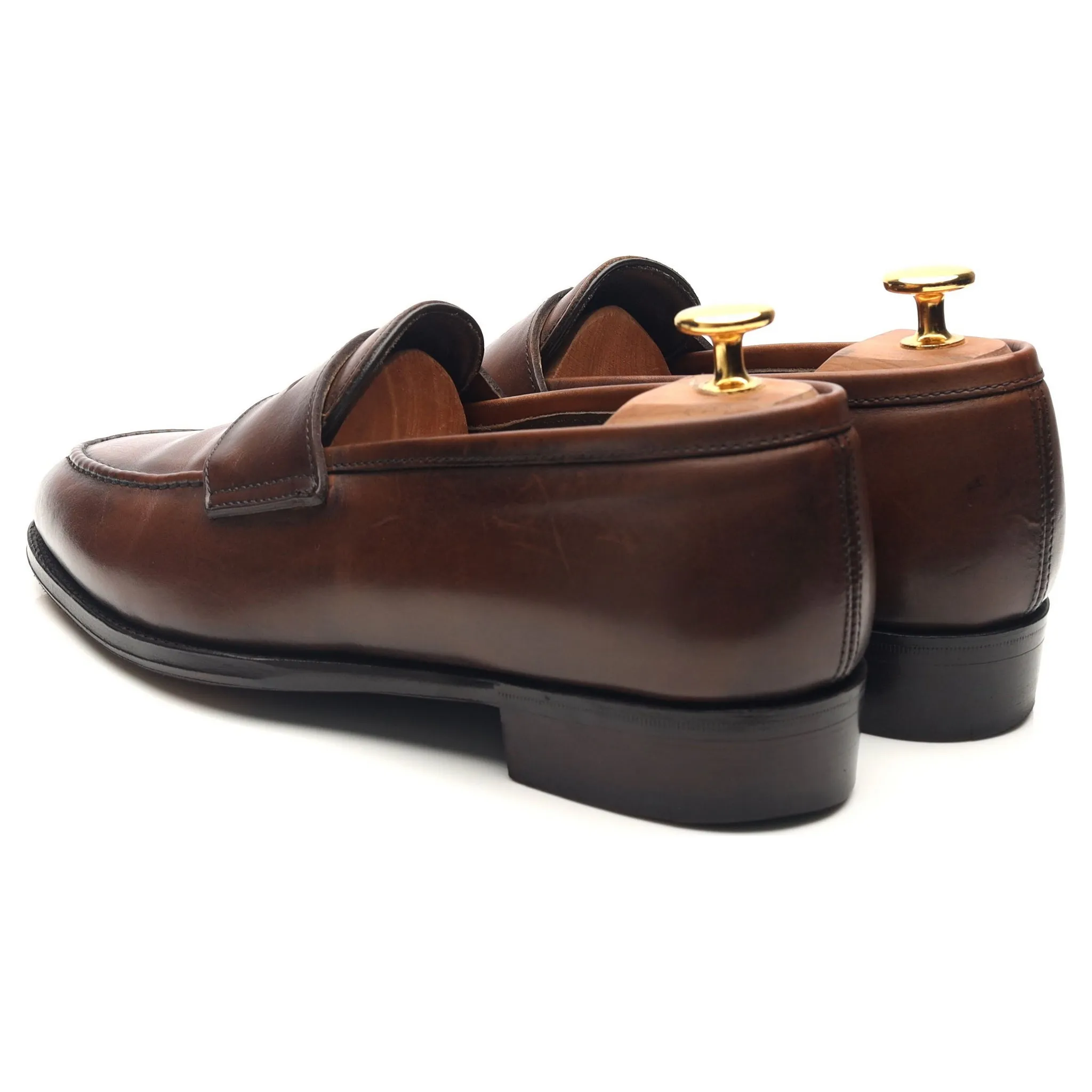 'Bradley II' Dark Brown Leather Loafers UK 5 E