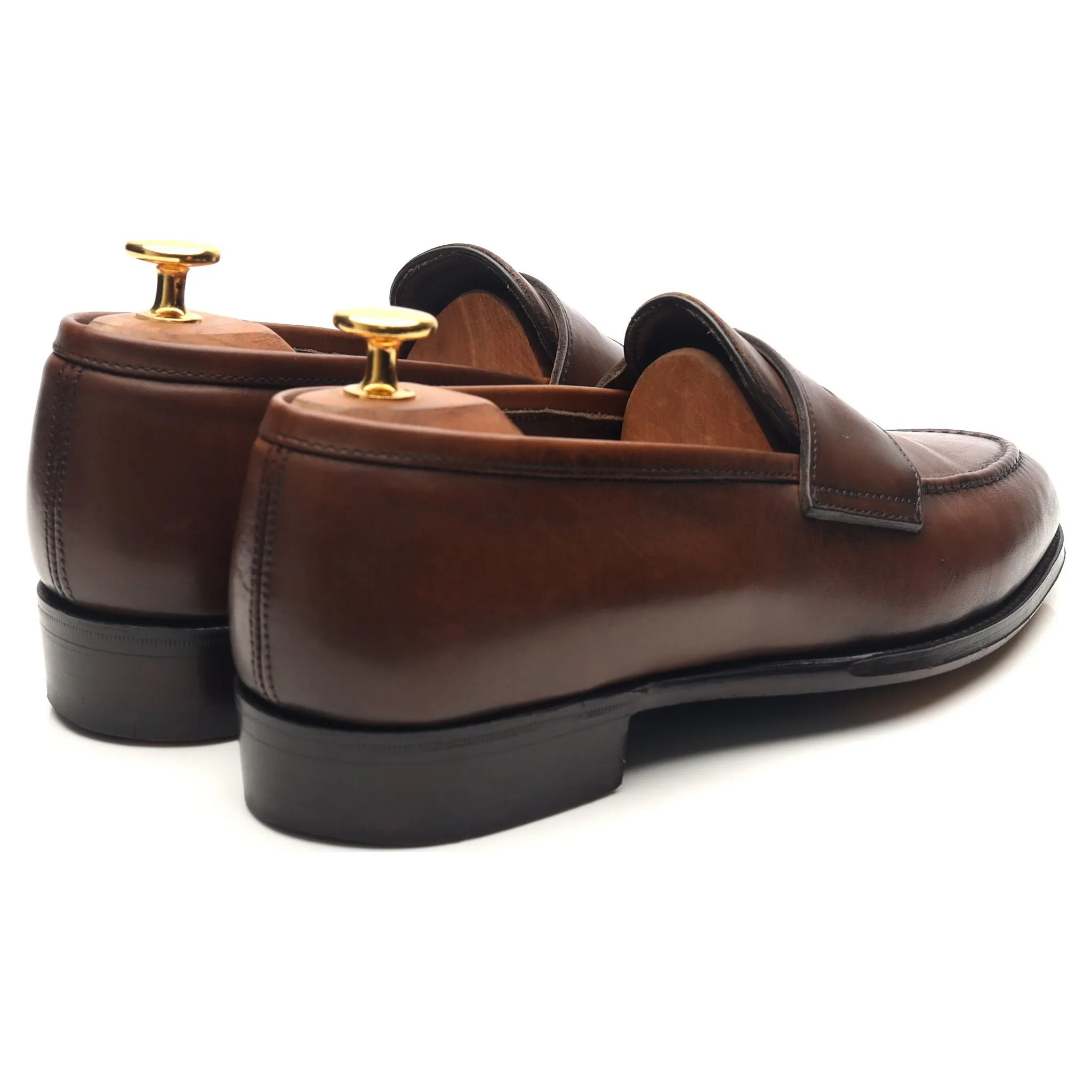 'Bradley II' Dark Brown Leather Loafers UK 5 E