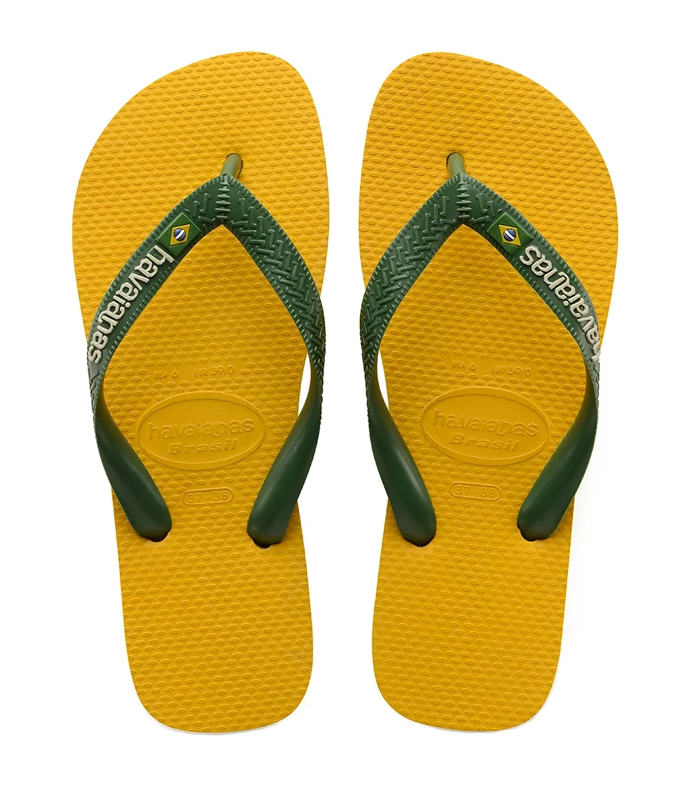 Brazil Logo Flip Flops - Banana Yellow