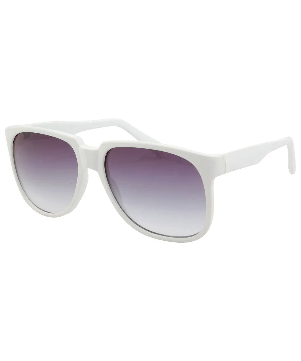 BRILL White Fashion-Forward Sunglasses