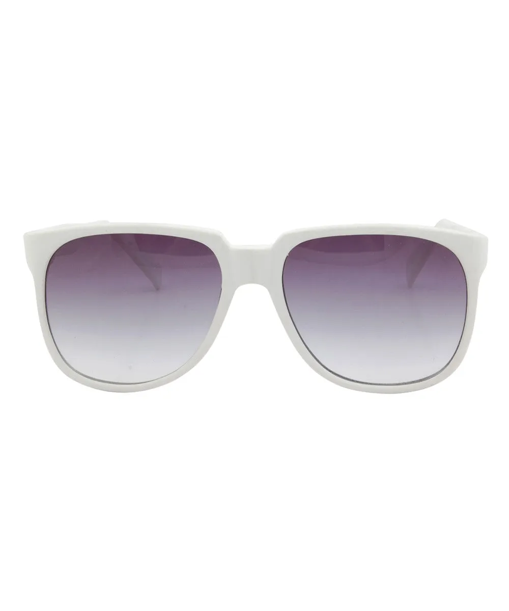 BRILL White Fashion-Forward Sunglasses