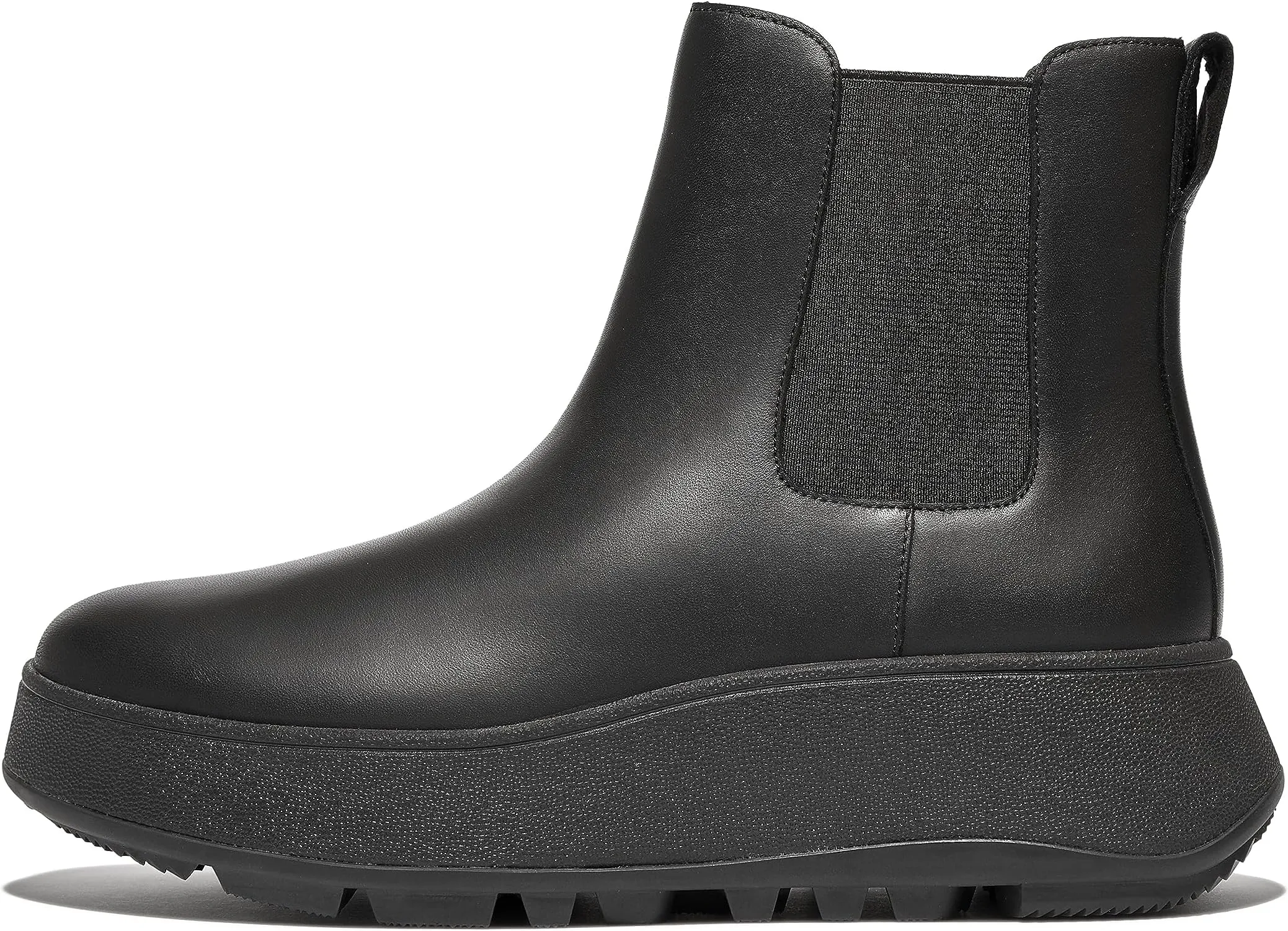 Chelsea Boots F-Mode Waterproof Leather Flatform Chelsea Boots FitFlop, All Black