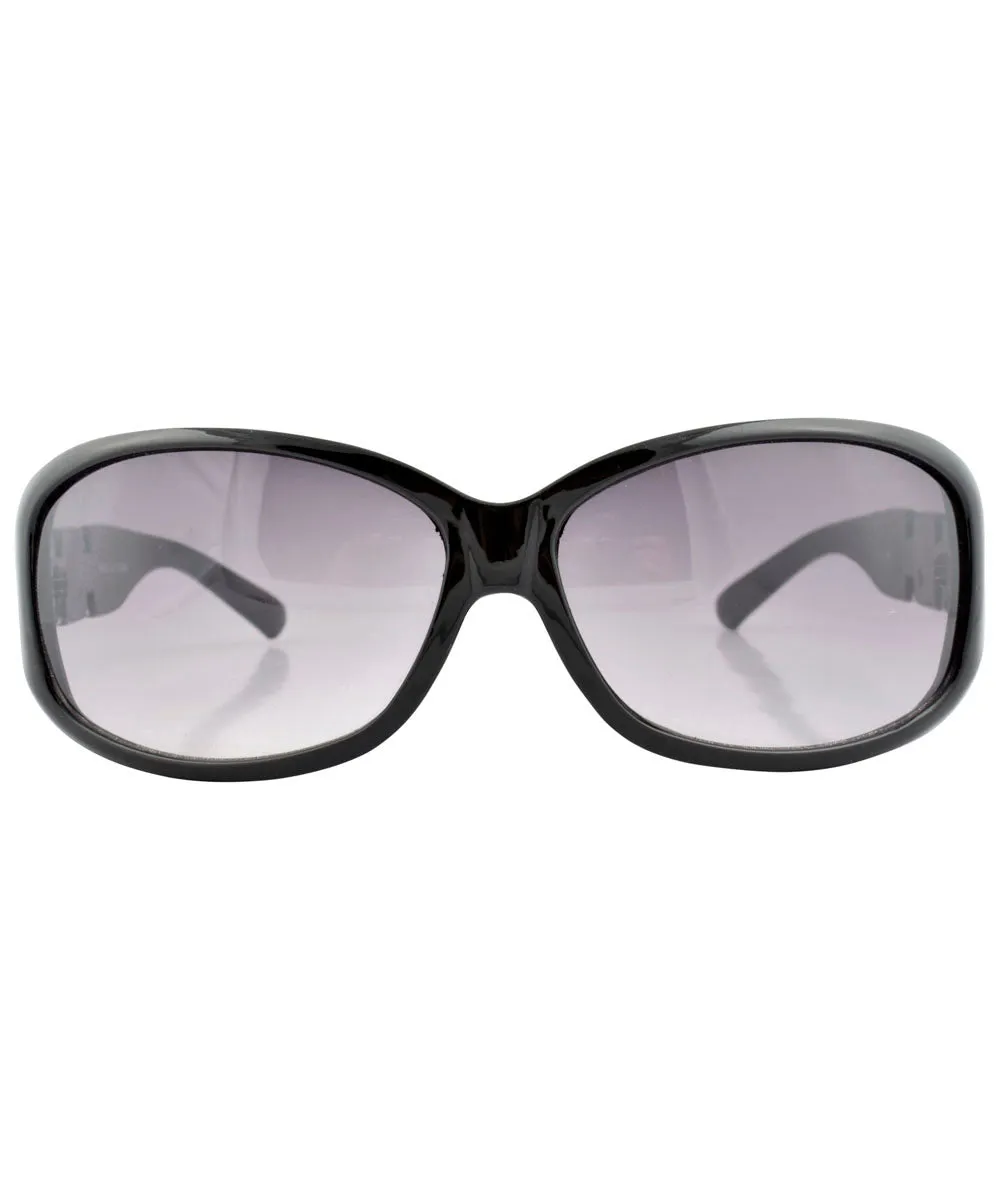 CHRISTIE Black Fashion-Forward Y2K Sunglasses