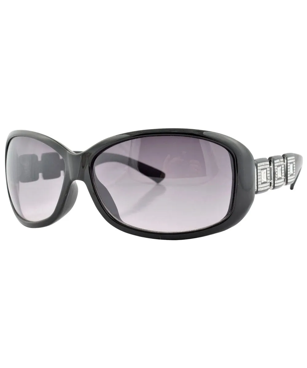 CHRISTIE Black Fashion-Forward Y2K Sunglasses