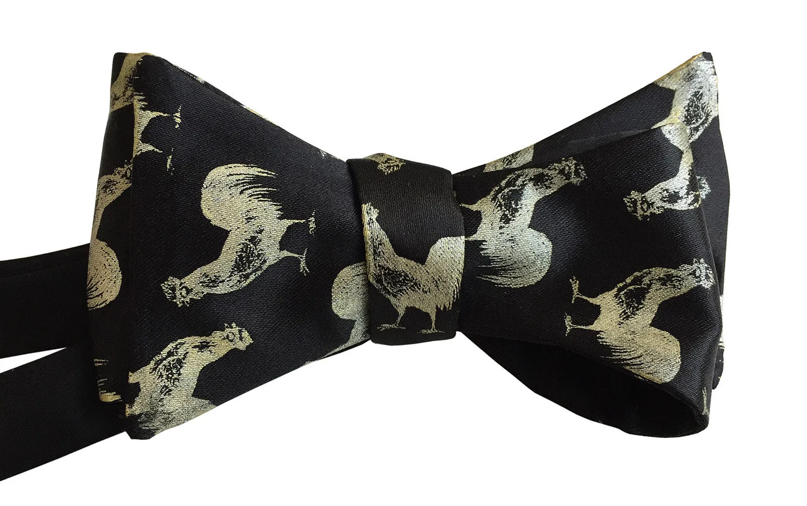 Cock Bow Tie. Rooster Print Bowtie