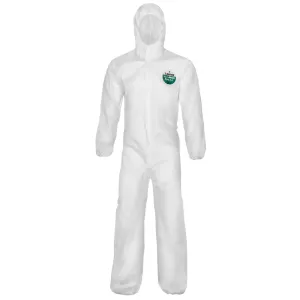 COL428-2XL Lakeland COL428 MicroMax® Coverall, 2X-Large, White, Hooded, Elastic