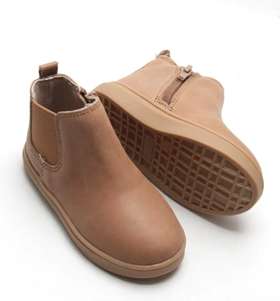 Consciously Baby Leather Chelsea Boot - Sand