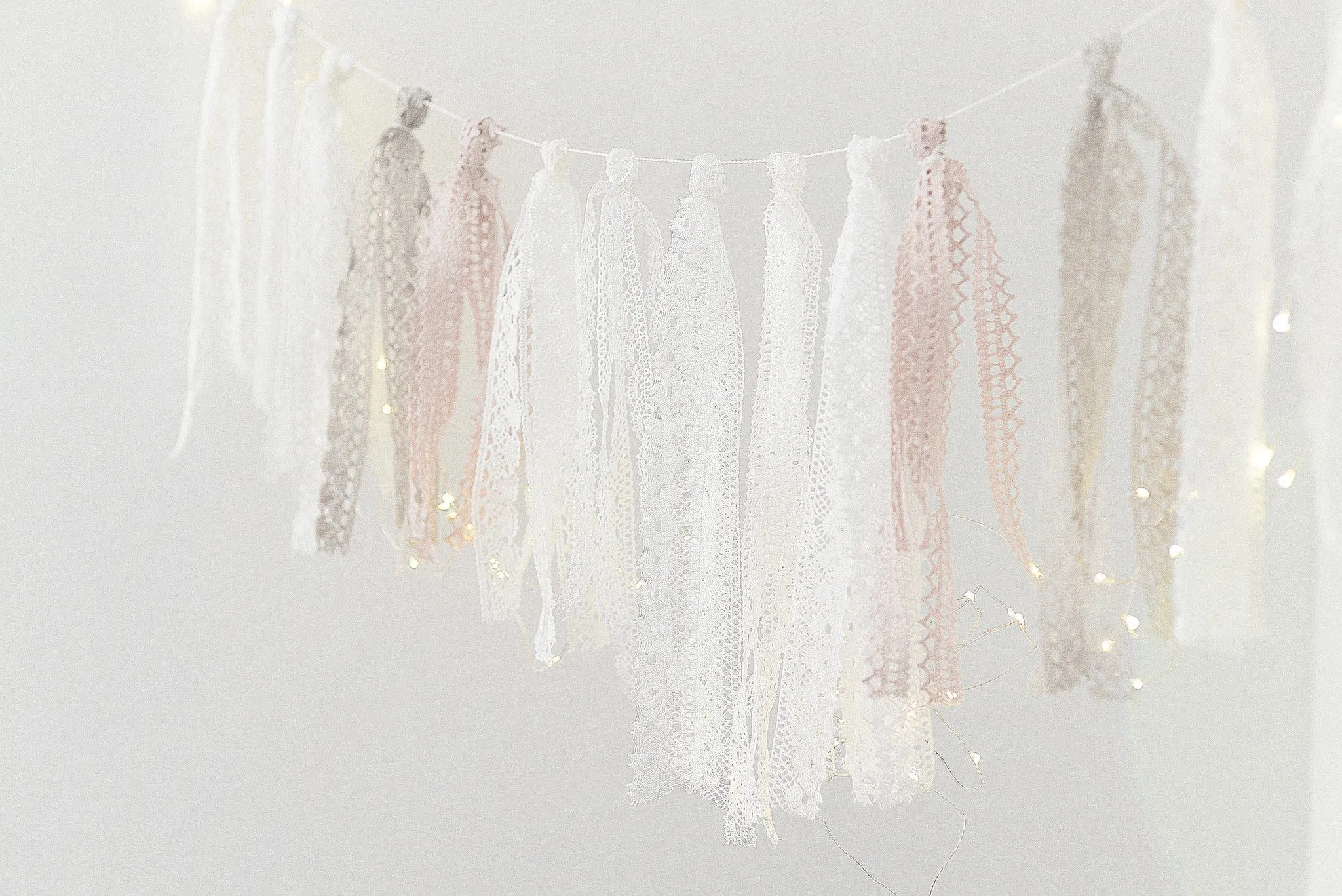 Crochet ribbon Tassel Garland Banner