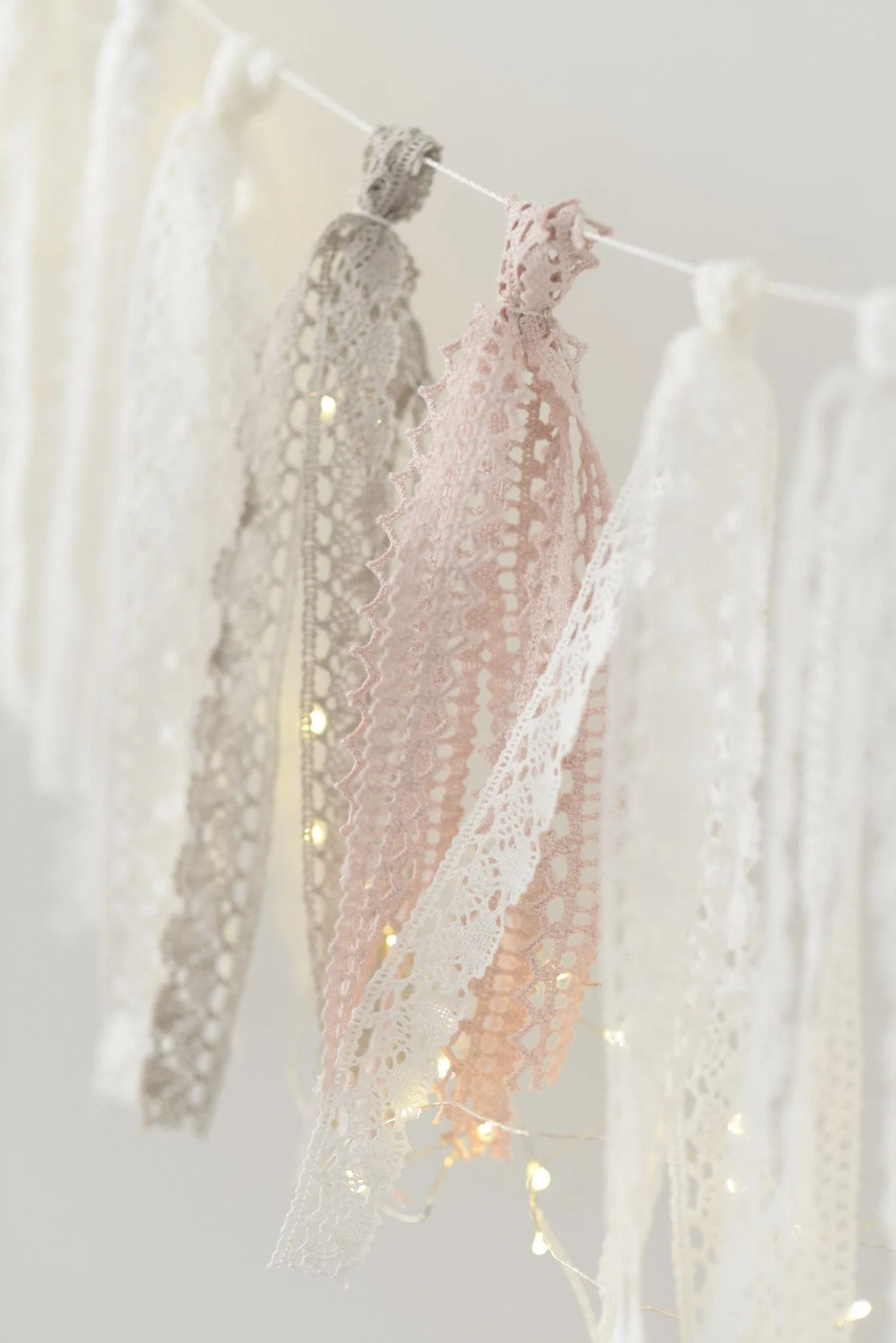 Crochet ribbon Tassel Garland Banner