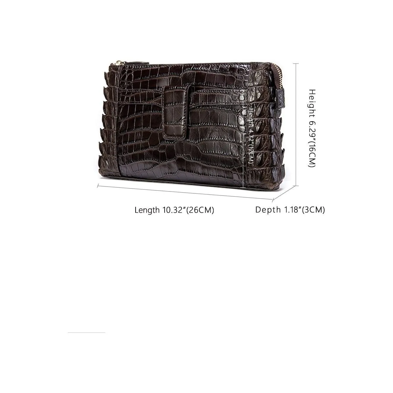 CrocoLuxe Vintage Leather Clutch Wallet