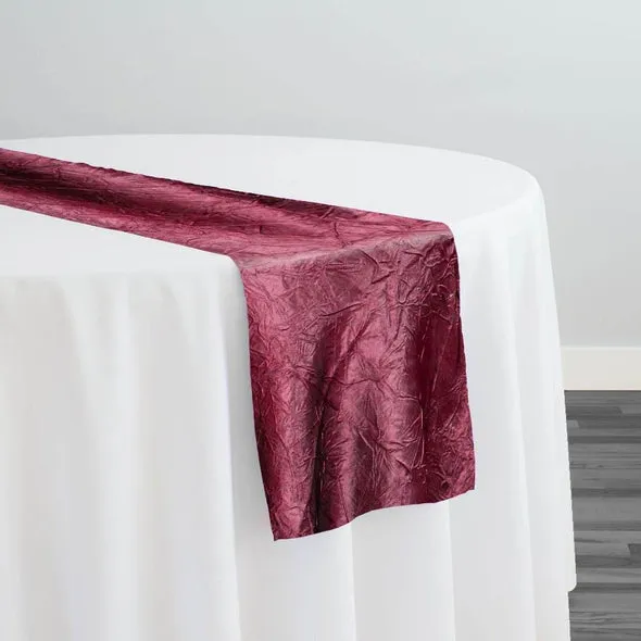 Crush Satin (Bichon) Table Runner in Burgundy 232