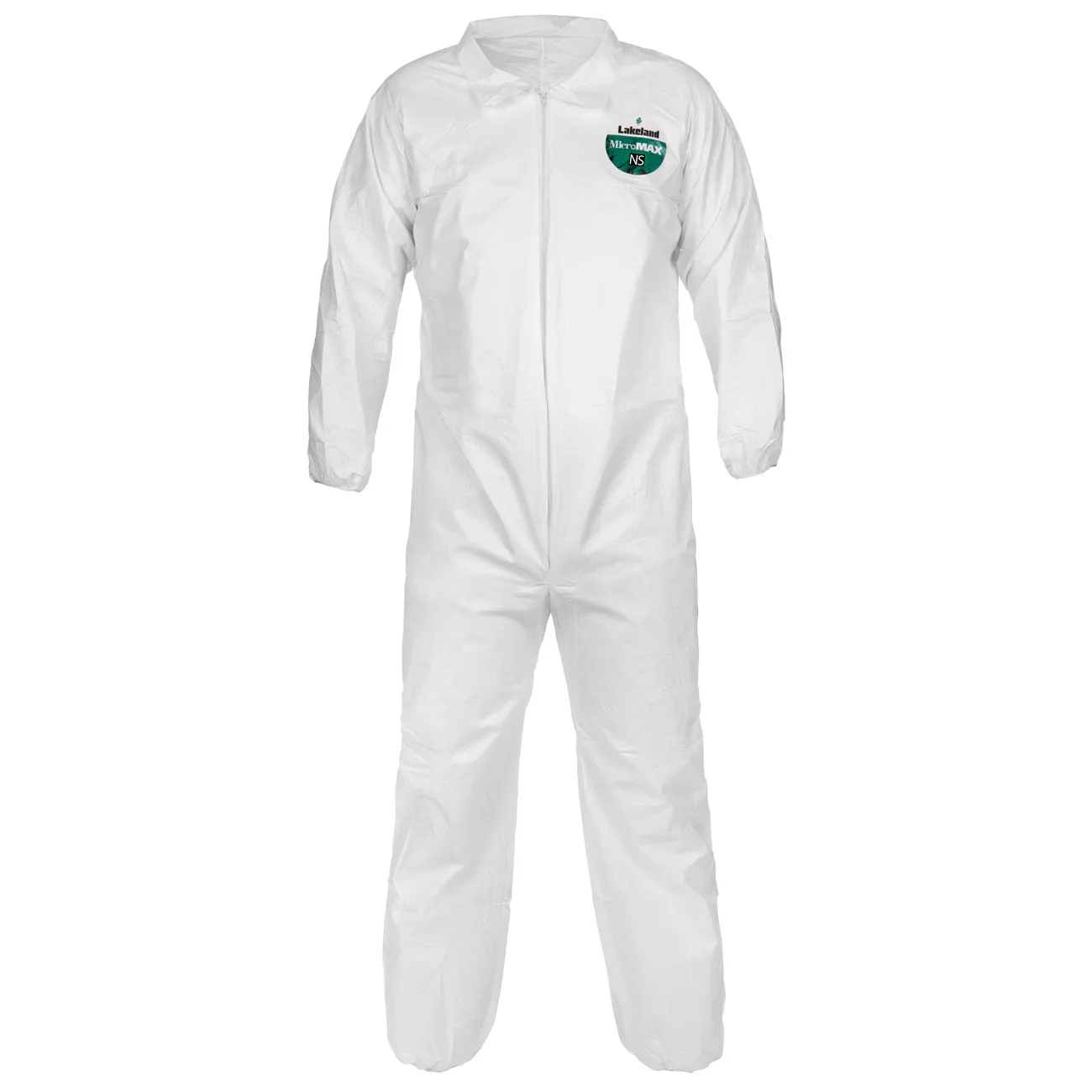 CTL417-L Lakeland CTL417 MicroMax® Coverall, Large, White, Collared, Elastic