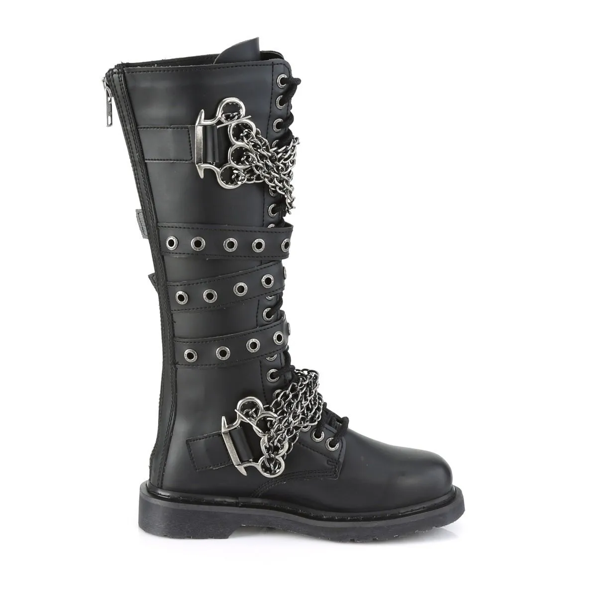 Demonia BOLT-450 | Black Vegan Leather Combat Boots