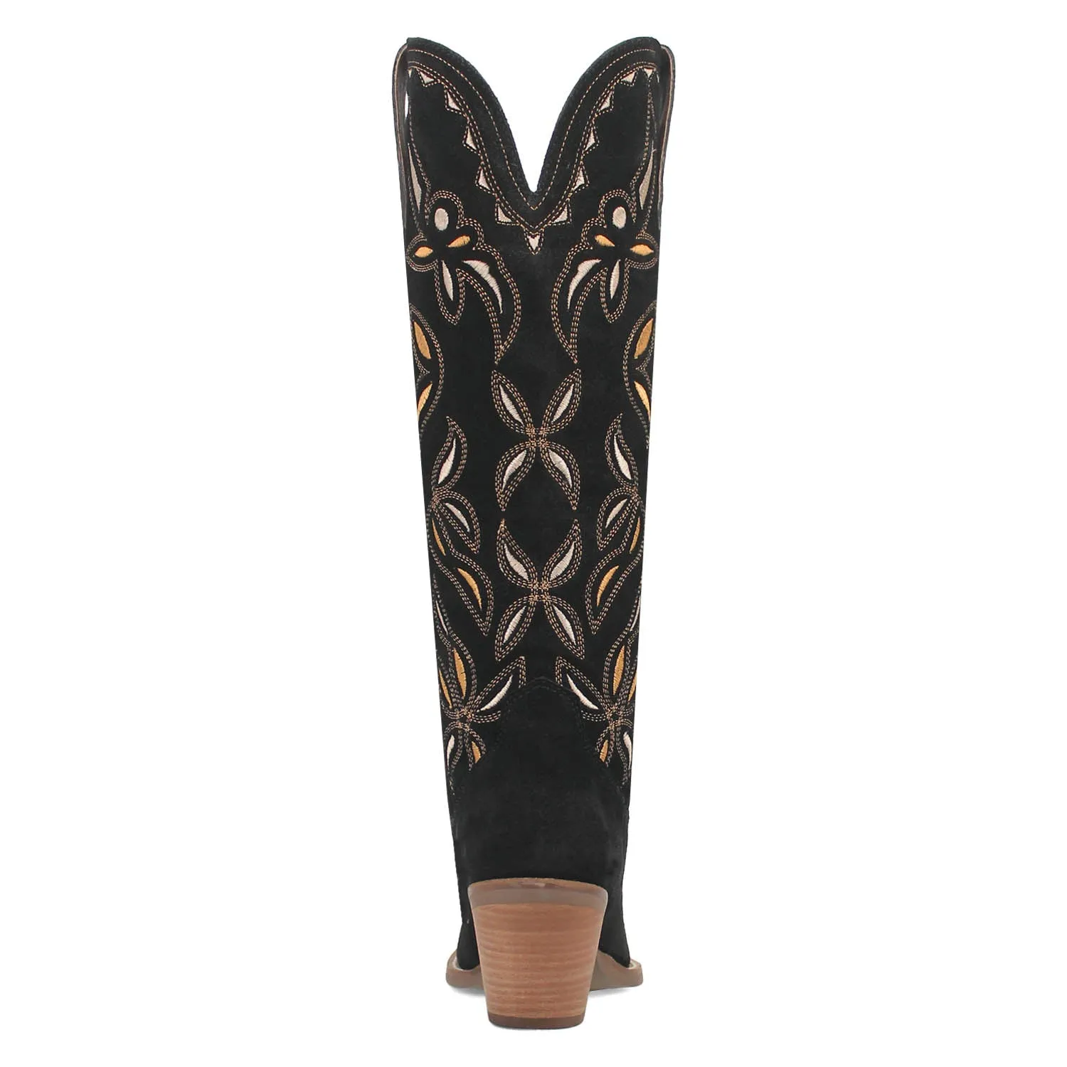 Dingo Womens Bandelera Black Suede Cowboy Boots