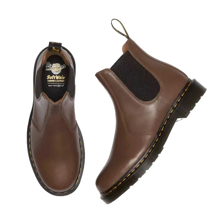 Dr Martens - 2976 YS Chelsea Boot Yellow Stitching Dark Khaki Legacy Brown