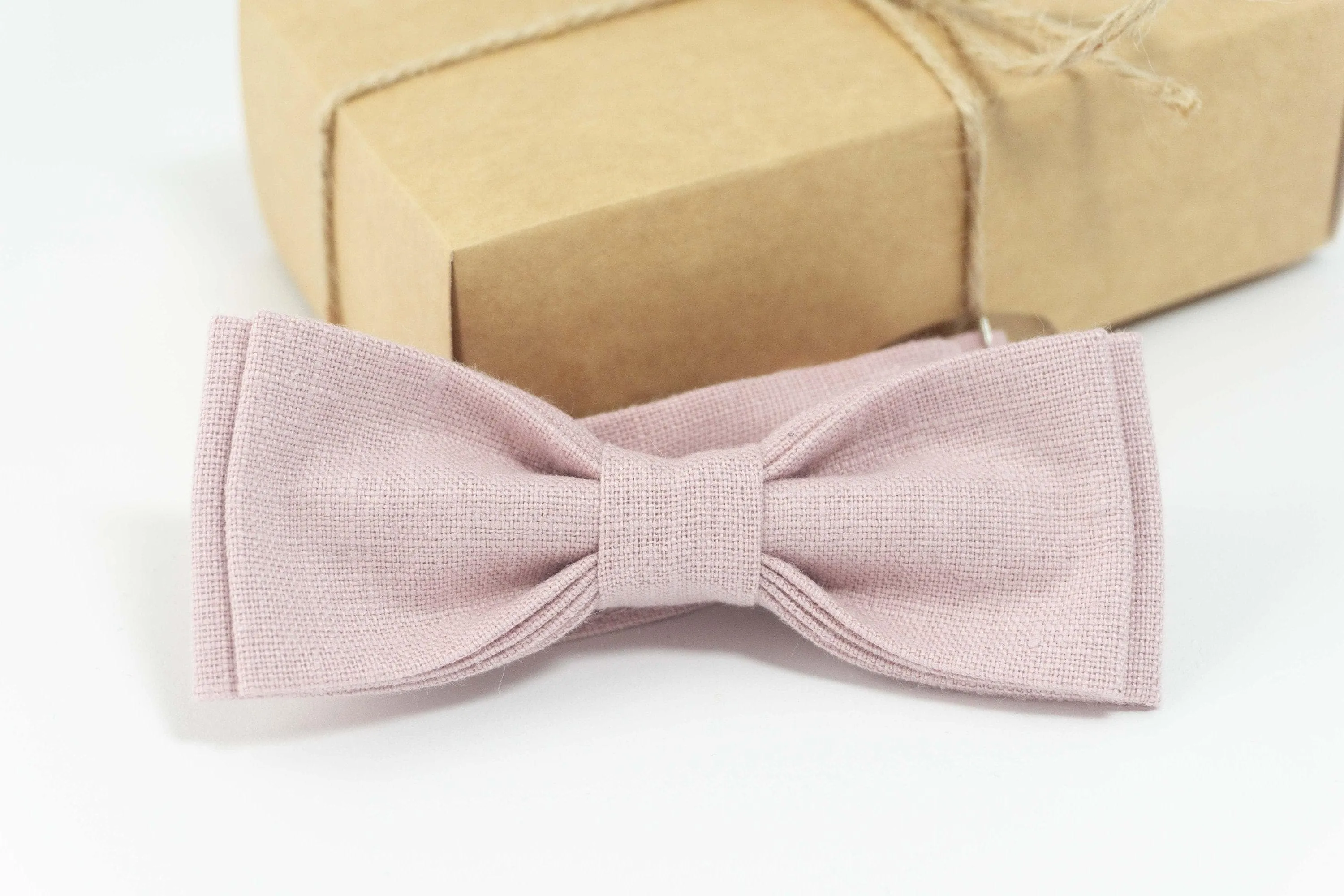 Dusty rose wedding bow tie |  boys bow tie