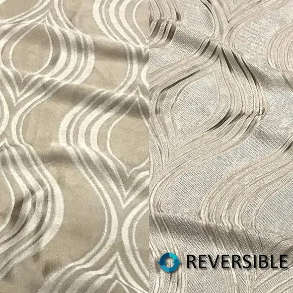 Eclipse Jacquard (Reversible) Table Runner in Taupe