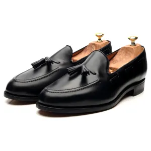 'Finchley' Black Leather Tassel Loafers UK 11 F