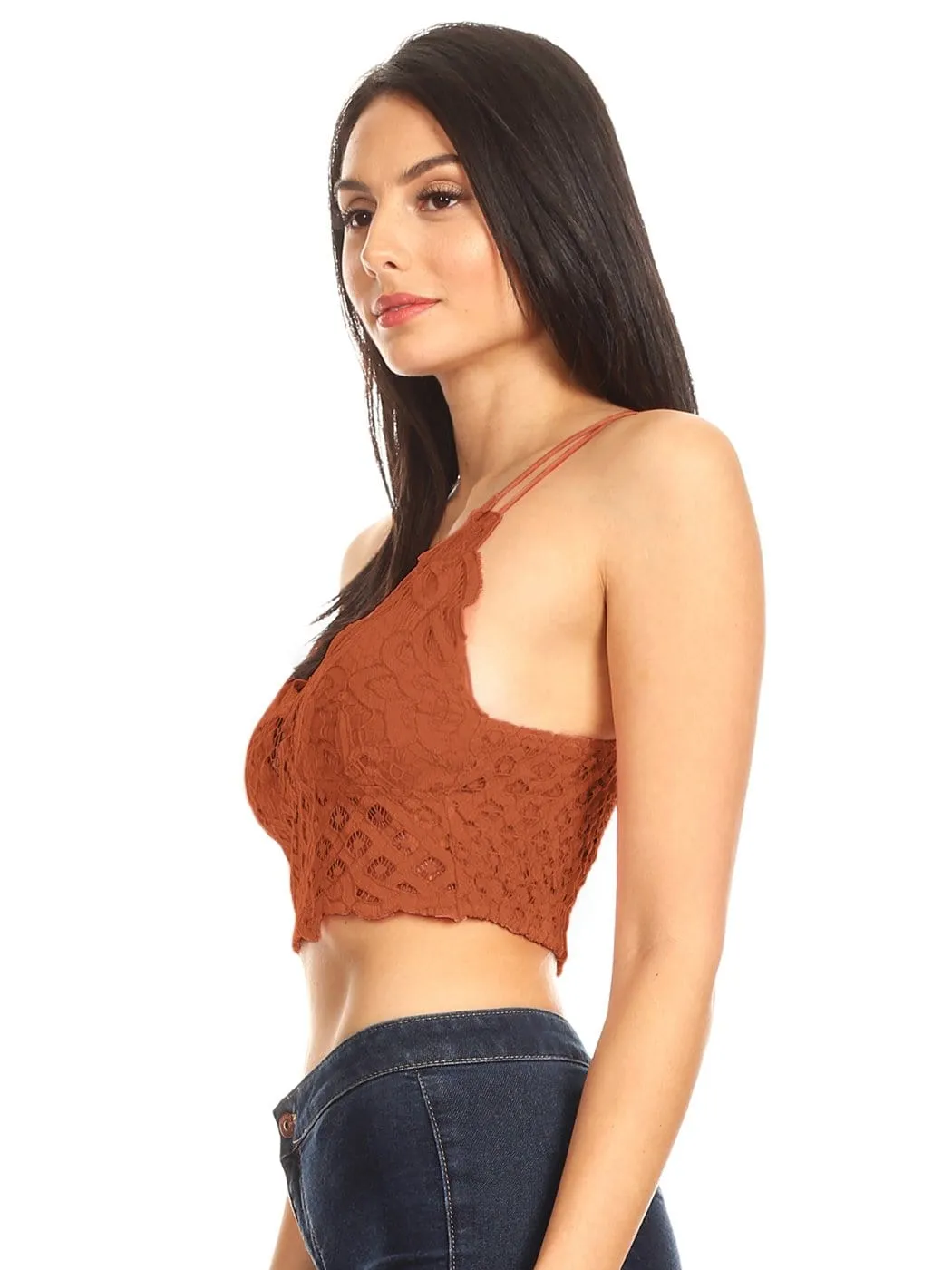 Floral Lace Bralette Crop Top