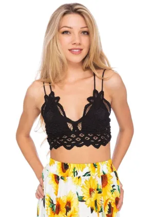 Floral Lace Bralette Crop Top