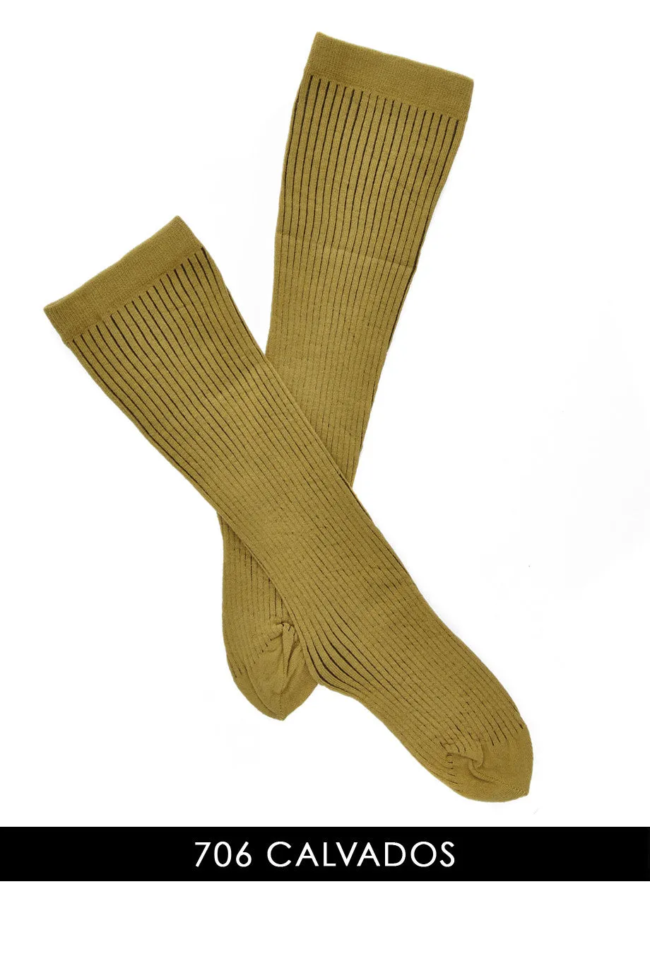 FOGAL 338 COTTON RIB Knee Highs 706 Calvados