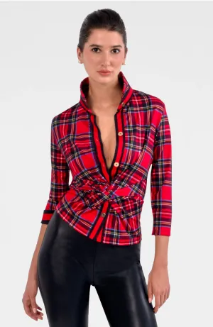 Gretchen Scott Twist & Shout Top - Duke of York - Red Multi