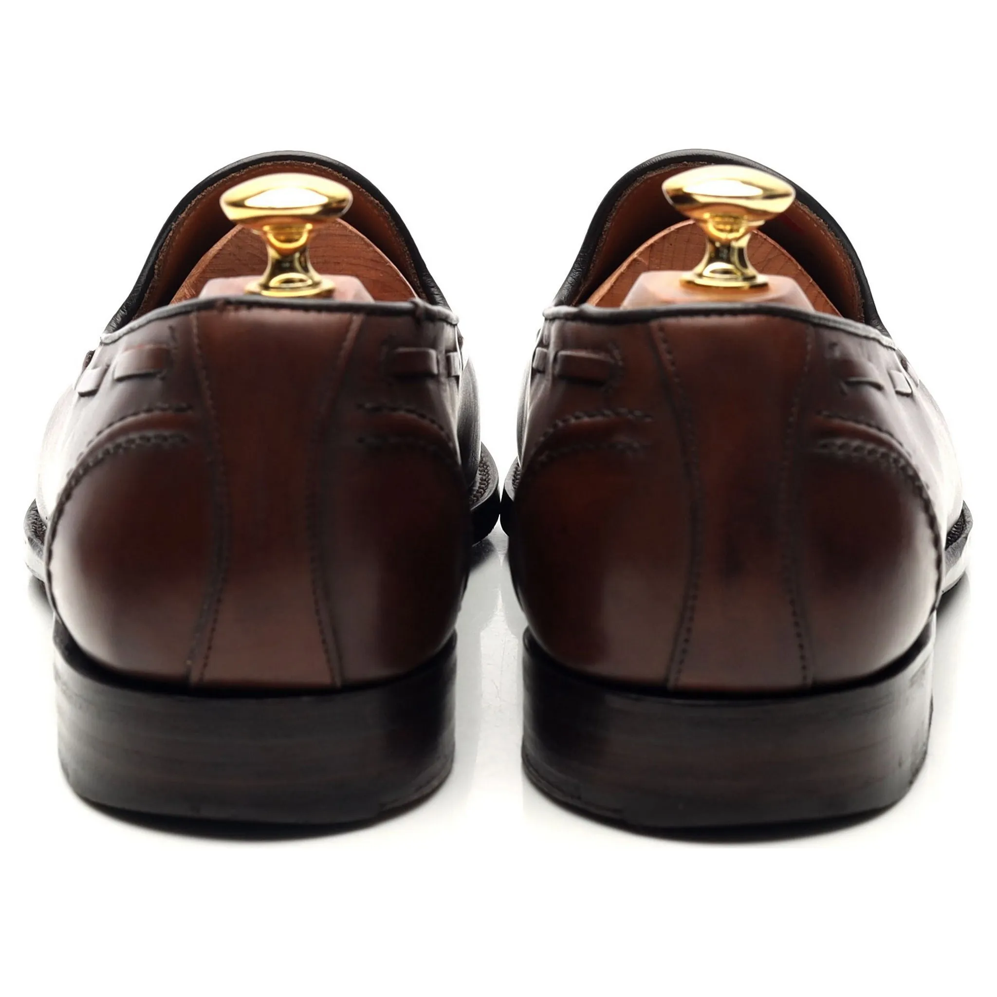 'Harry ll EF' Dark Brown Leather Tassel Loafers UK 9 F