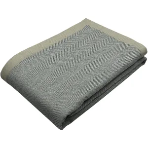 Herringbone Charcoal Grey Throws & Runners