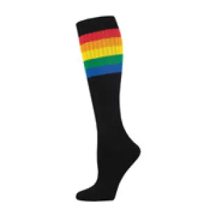 High Roller Stripe Knee High (Black Multi)