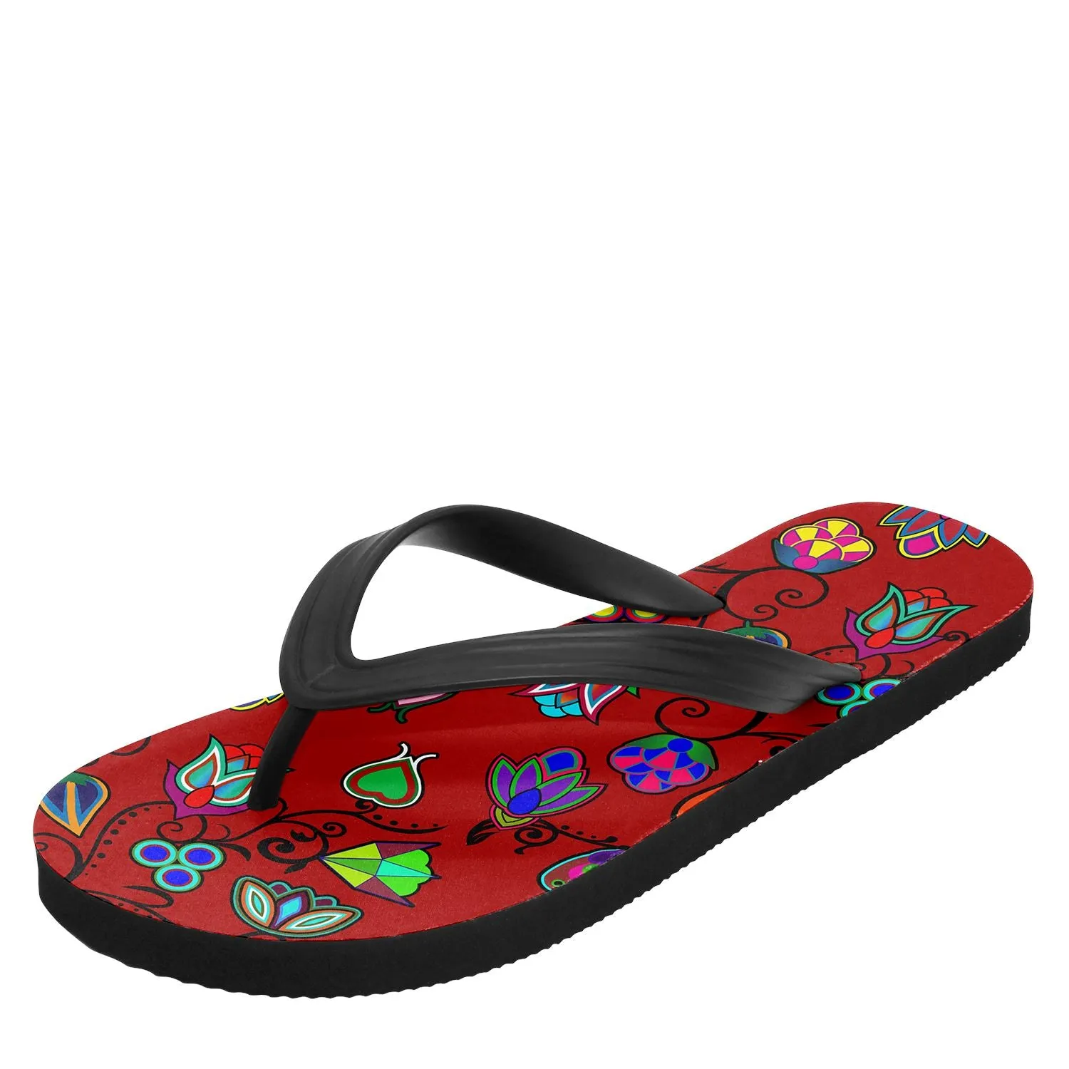 Indigenous Paisley Dahlia Flip Flops